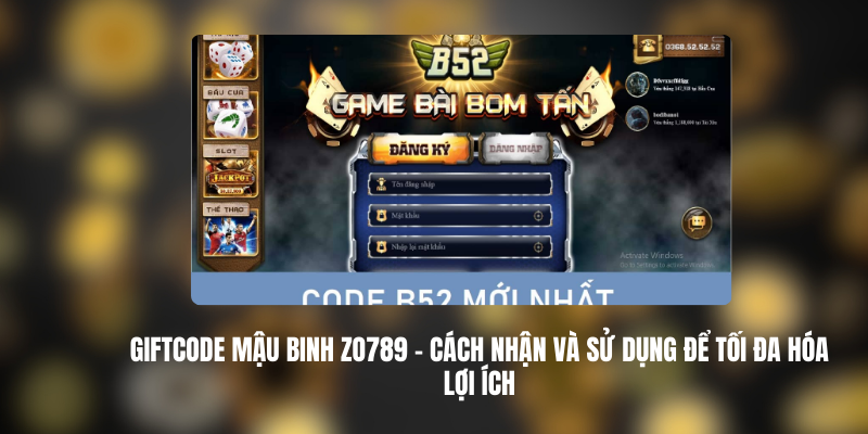 Giftcode Mậu Binh ZO789